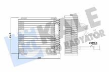 Испаритель Ford Focus 98–, Transit Connect 02– Испаритель Ford Focus 98–, Transit Connect 02–