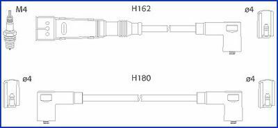 HITACHI VW К-кт високовольтних дротів 80,100, Passat 2.0/2.2