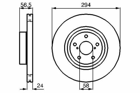 Диск тормозной (передний) Subaru Forester 03-/Impreza 94-/Outback00- (293.5x24) (вентилированный)