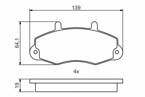 Колодки гальмові передні Transit 91-FORD Колодки гальмові передні Transit 91-FORD