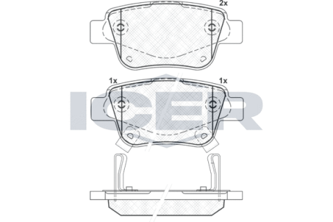 Колодки гальмівні (задні) Toyota Avensis 03-08/Corolla Verso 04-09