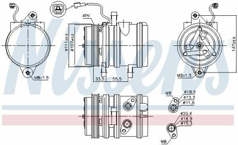 Компрессор DW MATIZ(98-)0.8(+)[OE 96314801]