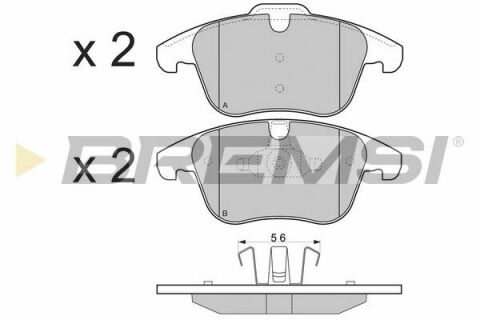 Гальмівні колодки пер. Mondeo 07-/Volvo S60/V60 10-/V70 02-/XC 70 08-