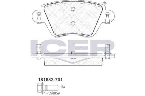 Колодки тормозные (задние) Renault Kangoo 01-/Nissan Kubistar 03-09