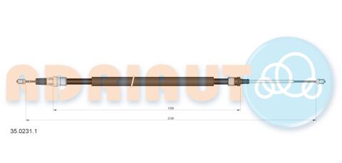 Трос ручного тормоза лев./пр.308 sw 07-2125/1330mm