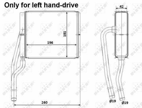 Радиатор печки Ford Transit Connect 1.4-2.0 98-