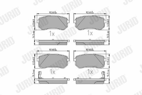 JURID HYUNDAI Тормозные колодки задн.i10 08-,Kia Picanto 04-