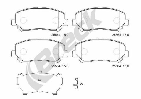 Колодки гальмівні (передні) Mazda CX-5 11- (Akebono) Колодки гальмівні (передні) Mazda CX-5 11- (Akebono)