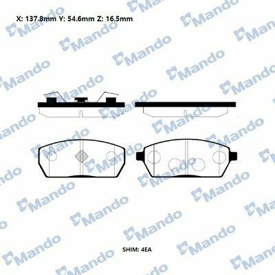 тормозные колодки передние grand vitara 1.6/2.0 05-
