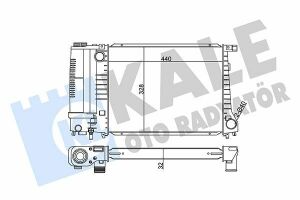 KALE BMW Радіатор охолодження 3 E30,E36,5 E34 1.8/2.5