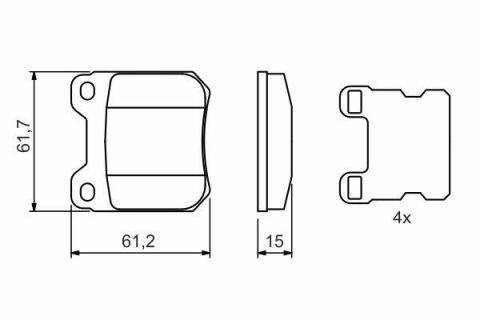 Тормозные колодки (задние) Opel Omega A/B 86-03/Vectra B 95-03/Senator A/B 84-93