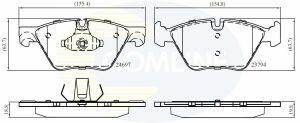 CBP06075 Comline - Тормозные колодки для дисков