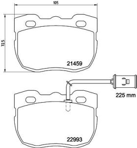 Тормозные колодки передние DISCOVERY I 2.5 89-, RANGE ROVER I 2.5 92-