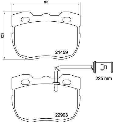 Тормозные колодки передние DISCOVERY I 2.5 89-, RANGE ROVER I 2.5 92-