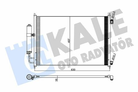 Радиатор кондиционера x-trail 2.0/2.5 07-