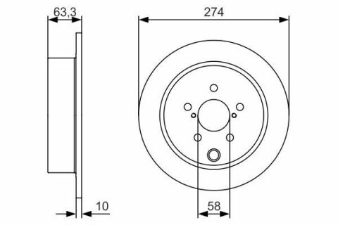 Диск тормозной (задний) Subaru Impreza/Forester 11-(274x10) (с покрытием) (полный)