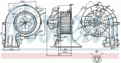 Вент.печки OP SIGNUM(02-)1.8 i 16V(+)[OE 1845080]