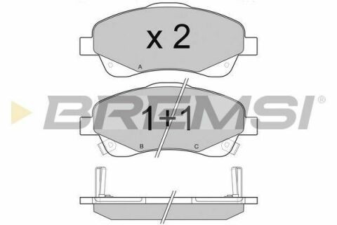 Гальмівні колодки пер. Toyota Avensis 00-08 (bosch)