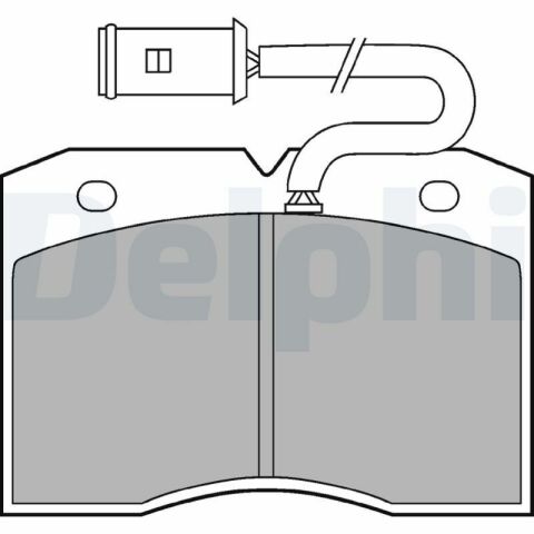 DELPHI FIAT Тормозные колодки передн.Iveco Daily II 35.8,35.10 89-