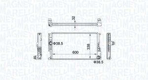 Радиатор охлаждения двигатель. 1 (f20), 1 (f21), 3 (f30, f80)