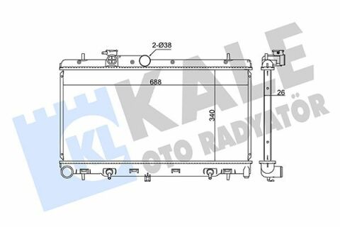 KALE SUBARU Радіатор охолодження Legacy III, Outback 2.0/2.5 98-