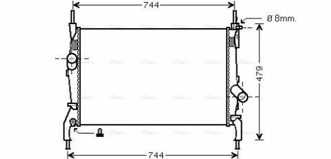 Радиатор TRANSIT 06-FORD