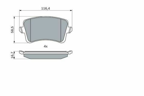 Колодки тормозные (задние) Audi A4/A5/Q5 07-