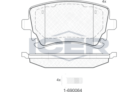 Колодки тормозные (задние) Audi A3 08-13/A4/A6/A8 02-11/VW T5/Multivan V 03-15