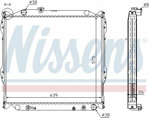 Радіатор  TY  LAND  CRUISER  90(96-)3.0  TD(+)[OE  16400-67121]
