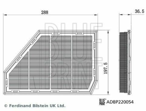 Фильтр воздушный BMW X5 (G05/F95)/X6 (G06/F96)/X7 (G07) ​​18-(L) N63 B44