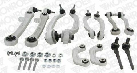 MONROE VW К-кт рычагов+тяги стаб.+наконечн. Audi A6 04-