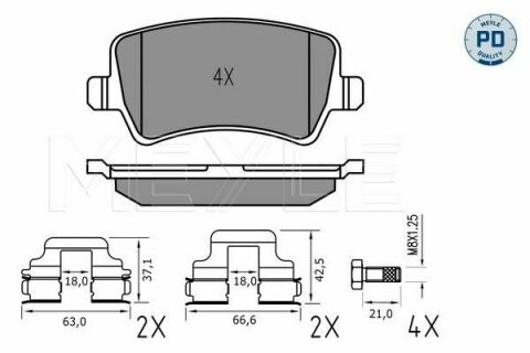 Колодки тормозные (задние) Ford Galaxy/S-Max 06-15/Volvo S60/S80/V60/V70/XC60/XC70 08-