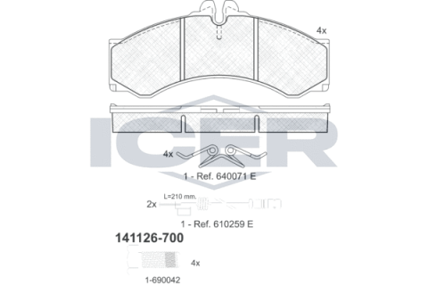 Колодки тормозные (передние/задние) MB Sprinter (901-905) 208-616 95-/VW LT 96-06 (+датчики)