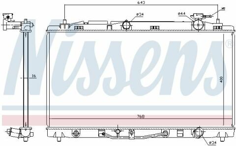 Радиатор LS ES 350(+)[OE 1640031520]