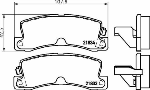 Гальмівні колодки зад. Camry/Corolla/RX 86-06