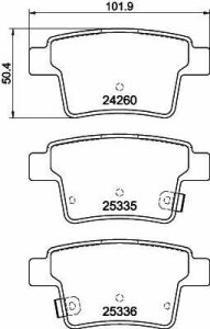 Гальмівні колодки зад. Ford Mondeo 00-07 (bosch)