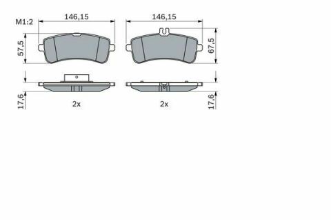 Тормозные колодки (задние) MB C-Class (W205)/S-Class (W222)/AMG (X290) 13-