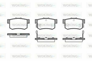 Тормозные колодки зад. Civic 98-/Accord 90-03 (Akebono) (47,8x88,9x14)