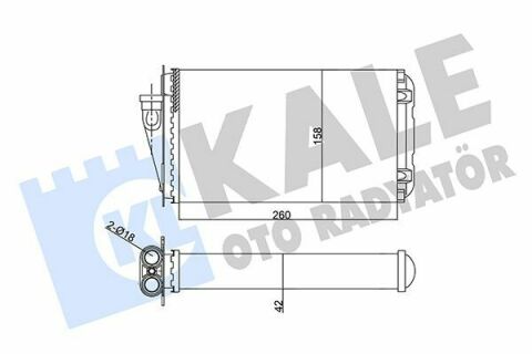 KALE FIAT Радиатор отопления Alfa Romeo 145/146/155 92-