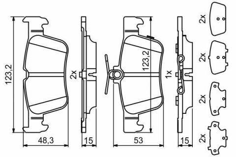 Тормозные колодки (задние) Ford Mondeo/Galaxy/Kuga 12-/Ford USA Fusion/Escape 05-