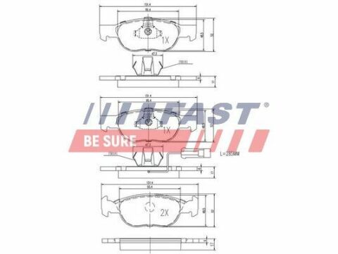 Колодки тормозные передние дисковые FIAT Bravo 95-01