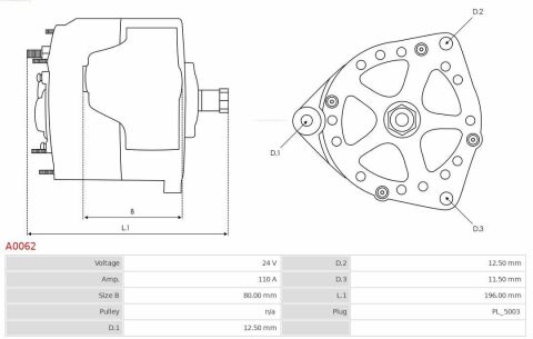 Генератор новый MAN TGA 00-11, MAN TGM 05-20, MAN TGL 05-20