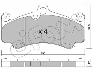 Колодки тормозные передн. 911 3.6, 3.8, 4.0 01- PORSCHE