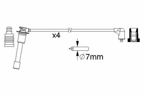 Провод зажигания Mazda 323 1.5/1.8 94-98 (к-кт)