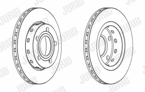 JURID Диск торм. зад. AUDI A4 -00