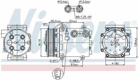 Компрессор FD FIESTA VI(08-)1.4 TDCi(+)[OE 1536196]