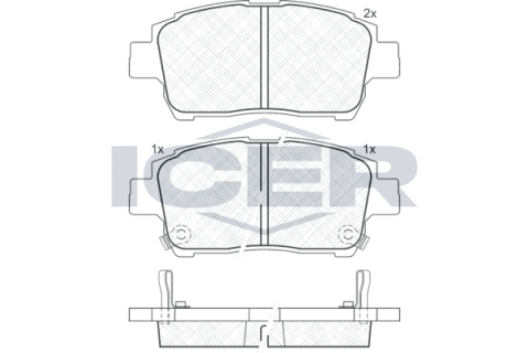 Колодки тормозные (передние) Toyota Corolla 01-08/Prius 00-04/Yaris 99-05