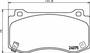 Комплект гальмівних накладок, дискове гальмо