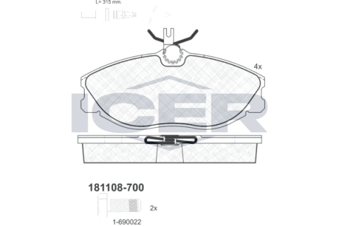 Колодки гальмівні (передні) Citroen Xsara 98-05/Peugeot 306 96-01/406 95-04/607 00-11 (+датчики)