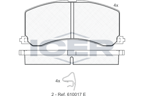 Колодки гальмівні (передні) Suzuki Baleno 95-02